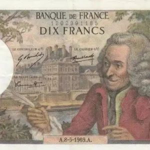 Meilleure Vente Billet France 10 Francs Voltaire - Série E.482 - 08-05-1969