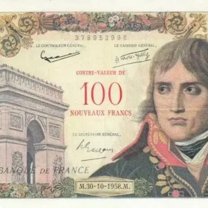 Meilleur Prix Billet France 100 NF sur 10000 Francs sur 10000 Francs, Bonaparte - P.152 - 1958