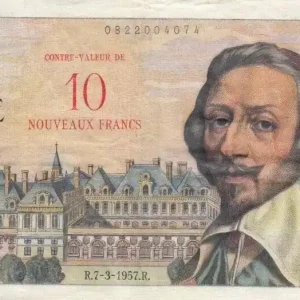 En Vogue Billet France 10 NF sur 1000 Francs, Richelieu - V.329 - 1957