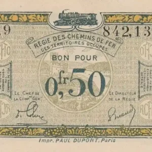 Billet France R.4 0.50 Francs, Territoires Occupés - 1923 Achat Immédiat