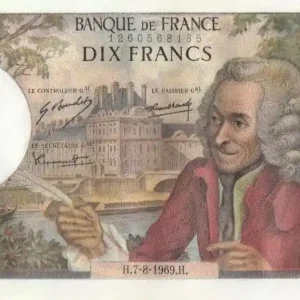 Billet France 10 Francs Voltaire - F.505 - 07-08-1969 Promotion Saisonnière