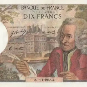 Billet France 10 Francs Voltaire - Q.434 - 07-11-1968 Populaire