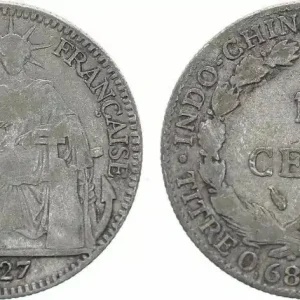 Indo-Chine Fr. 10 Cents République et Laurier - A-Paris - 1927 Nouveauté