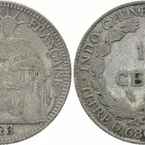 Pas Cher Indo-Chine Fr. 10 Cents République et Laurier - A-Paris - 1923