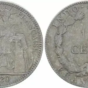 Indo-Chine Fr. 10 Cents République et Laurier - A-Paris - 1920 Top Vente