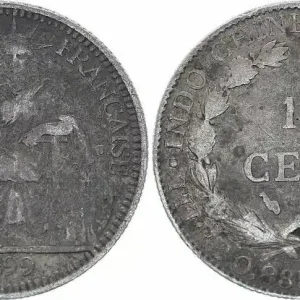 Indo-Chine Fr. 10 Cents République et Laurier - A-Paris - 1899 Haute Qualité
