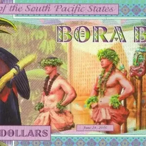 Billet Animaux 50 Dollars, Bora Bora - Perroquet - Femme - Poisson - 2016 Retour Gratuit