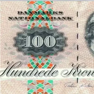 Certifié Billet Danemark 100 Kroner Jens Juel - Papillon - 1998
