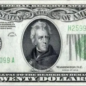 Promotion Saisonnière Billet USA 20 Dollars Jackson - 1934 St louis