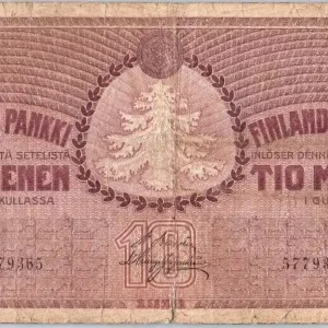 Paiement Sécurisé Billet Finlande 10 Markkaa Vaches -1918