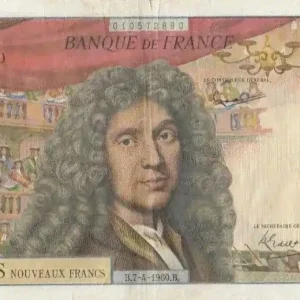 Réduction Billet France 500 NF Molière - F.5 - 07-04-1960
