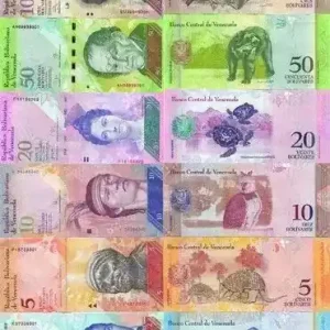 Billet Venezuela Lot 6 billets 2, 5, 10, 20, 50 et 100 bolivares - 2007 à 2015 Gros Lot