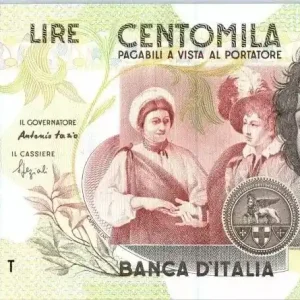Solde Billet Italie 100000 Lire Caravaggio - Fruits - 1994