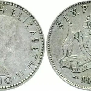 Affaire À Saisir Australie 6 Pence Elizabeth II - 1954