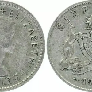 En Vogue Australie 6 Pence Elizabeth II - 1956