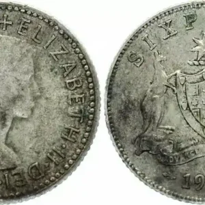 Australie 6 Pence Elizabeth II - 1955 Petit Prix