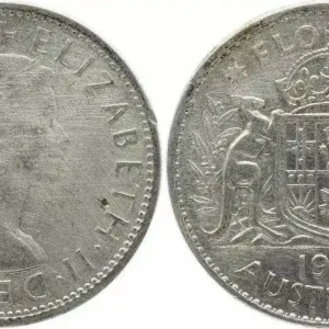 Solde Australie 1 Florin Elizabeth II - Argent - 1953