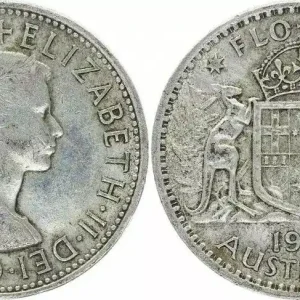 Prix Choc Australie 1 Florin Elizabeth II - Argent - 1961