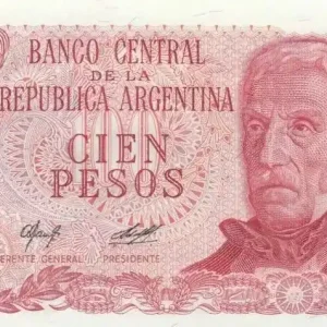 Offre Exclusive Billet Argentine 100 Peso, J. San Martin - Ushuaia J. San Martin - Port d'Ushuaia - 1978