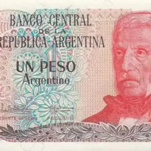 Garantie Incluse Billet Argentine 1 Peso Argentino Argentino, J. San Martin - 1983