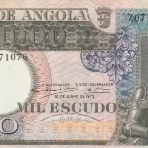 Billet Angola 1000 Escudos L. de Camoes - Cascade - Séries diverses - 1973 Tendance