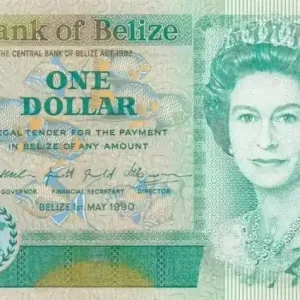 Billet Belize 1 Dollar Elizabeth II - Fonds marins - 1990 Paiement Sécurisé