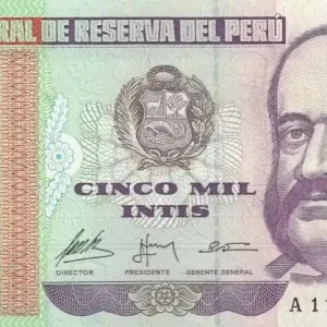 Offre Exclusive Billet Pérou 5000 Intis Amiral M. Gruau - Pêcheurs - 1988