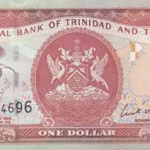 Billet Trinidad et Tobago 1 Dollar Oiseaux - Armoiries 2002 Dernière Chance
