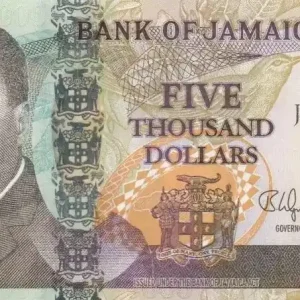 Billet Jamaïque 5000 Dollars Hugh Hearer - 50 e anniversaire de l'indépendance - 2012 Offre Spéciale