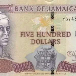 Billet Jamaïque 500 Dollars 50 e Anniversaire de l'indépendance - 2012 Achetez Aujourd’hui