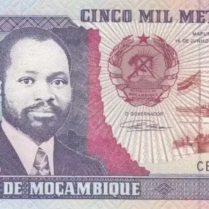 Authentique Billet Mozambique 5000 Meticais S. Machel - Fonderie - 1991