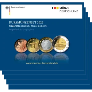 Haute Qualité Allemagne 5 x Coffrets BE Euro 2026 (les 5 ateliers) + 2 Euros Bremen