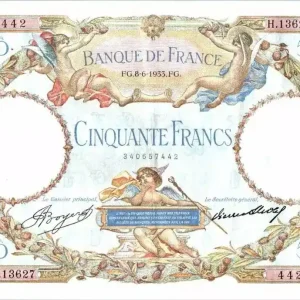Billet France 50 Francs Luc Olivier Merson - 8-06-1933 Série H.13627 442 Pas Cher
