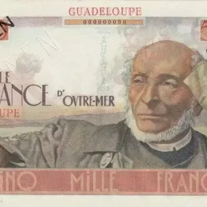 Dernière Chance Billet Guadeloupe 5000 Francs Schlcher - 1946 Spécimen O.00