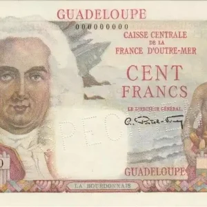 Dernier Modèle Billet Guadeloupe 100 Francs La Bourdonnais - 1946 Spécimen