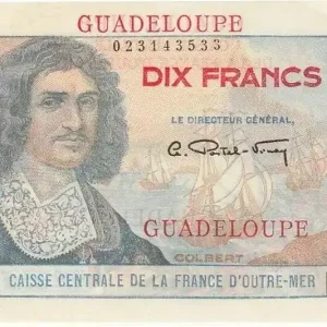 Billet Guadeloupe 10 Francs Colbert - 1946 Série G.10 Édition Limitée