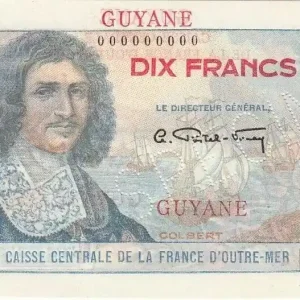 Nouvel Arrivage Billet Guyane Française 10 Francs Colbert - 1946 Spécimen