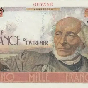 Billet Guyane Française 5000 Francs Schlcher - 1946 Spécimen Livraison Gratuite