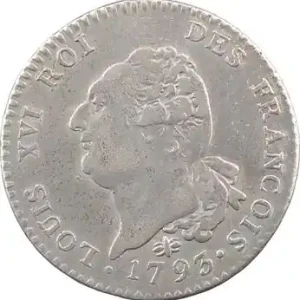 Constitution, 30 sols FRANCOIS, An 5, 1793 Lyon Vente Directe