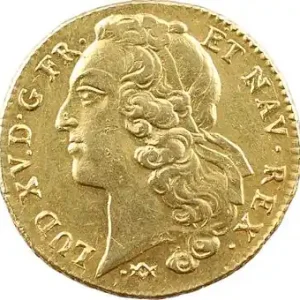 Louis XV, double louis d’or au bandeau, 1753 Bordeaux Exclusif
