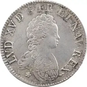 Louis XV, écu dit Vertugadin, 1716 Paris Achat Immédiat