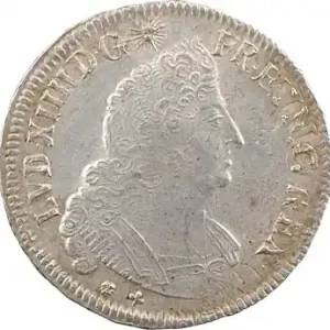 Louis XIV, demi-écu aux palmes, 1694 Montpellier Marque