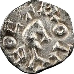 Neustrie, Rouen, denier au buste à droite et fleur, s.d. (après 675) Soldes