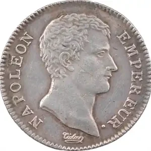 Premier Empire, 1 franc calendrier révolutionnaire, An 13 Paris Certifié