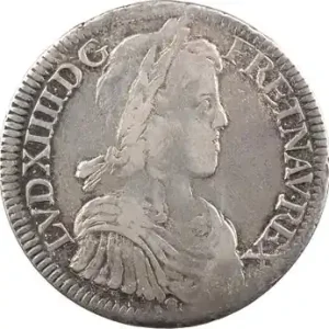 Louis XIV, écu à la mèche longue, 1648 Rennes Achat Immédiat