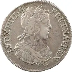 Promotion Saisonnière Louis XIV, demi-écu à la mèche longue, 1655 Bayonne