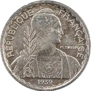 Indochine, 10 centimes non magnétique, 1939 Paris Usine Directe