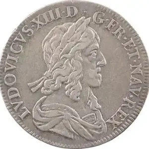 Acheter Direct Louis XIII, demi-écu d’argent, 3e type (2e poinçon), 1643 Paris (rose)
