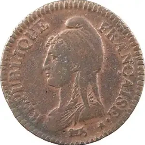 Directoire, 2 décimes Dupré, An 4 Paris Original