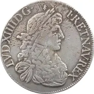 Louis XIV, écu au buste juvénile, 2e effigie, 1668 Rennes Prix Bas